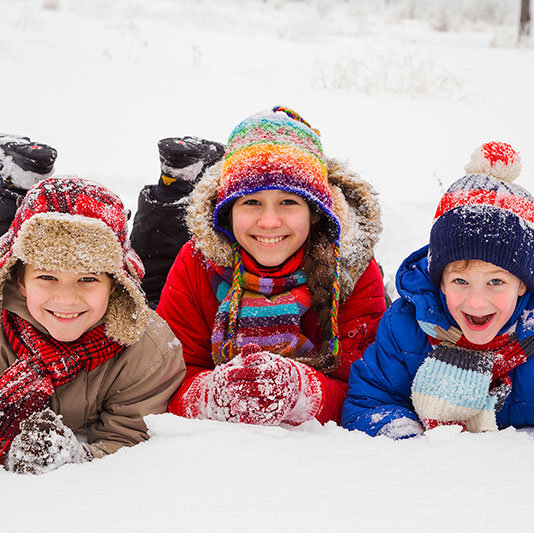 Lapland Santa experience kids in snow