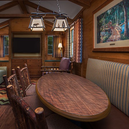 Disney Wilderness Lodge offer inside the cabin dining area